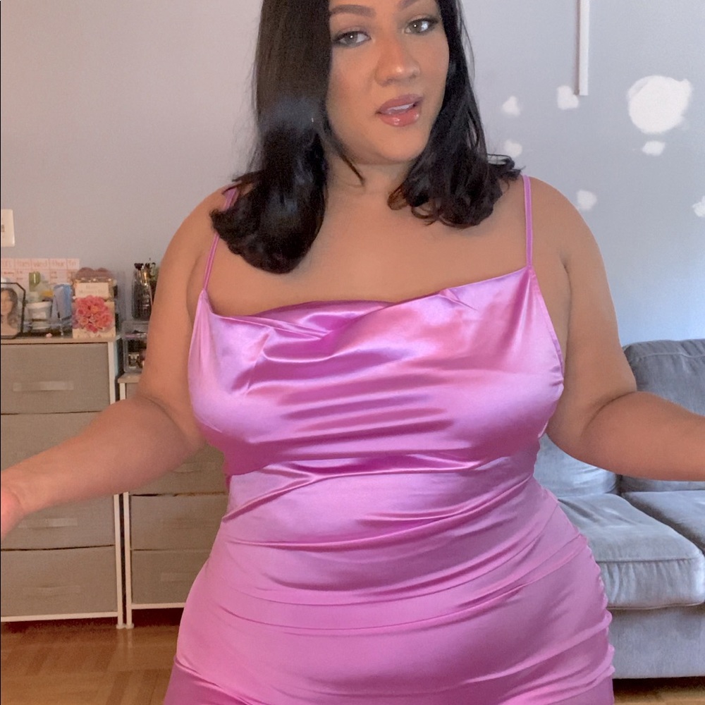 Satin Pink Dress size 3x (runs small)